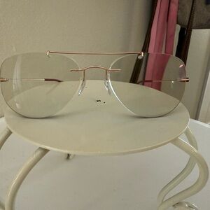 Silhouette Stylish Gold Rimless Eyeglass Frames